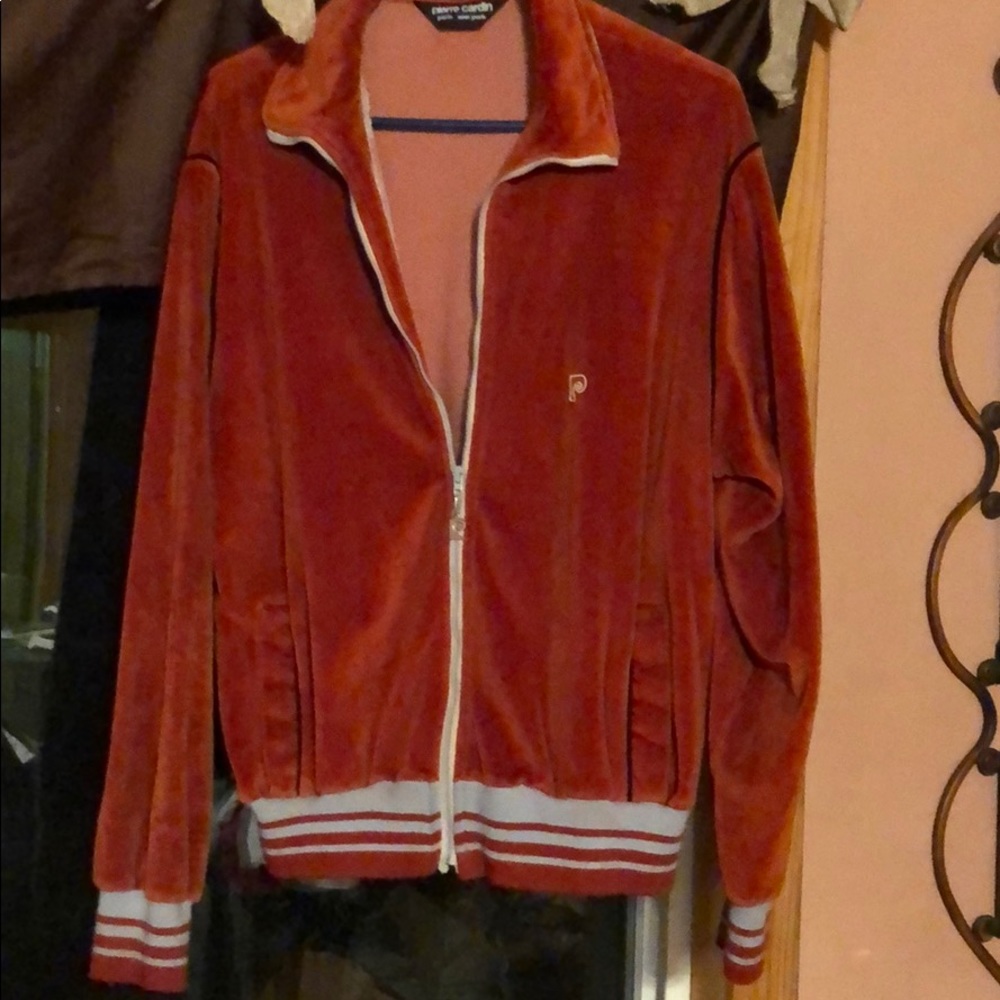 Rust and grey zip up jacket